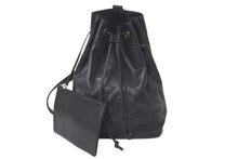 Load image into Gallery viewer, CHANEL シャネル 巾着ショルダーバッグ デカココマーク 1番台 キャビアスキン ブラック ゴールド金具 美品 中古 57790