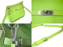 Load image into Gallery viewer, 極美品 HERMES エルメス ジプシエール 28 スイフト グリーンアップル シルバー金具 レザーショルダーバッグ □Q刻 中古 57799