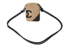 Load image into Gallery viewer, CHANEL シャネル ポシェット ミニ ショルダーバッグ カンボンライン ココマーク9番代 ベージュ ブラック 美品 中古 57803