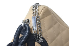 Load image into Gallery viewer, CHANEL シャネル ポシェット ミニ ショルダーバッグ カンボンライン ココマーク9番代 ベージュ ブラック 美品 中古 57803