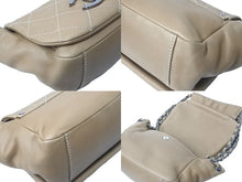 Load image into Gallery viewer, CHANEL シャネル ココマーク チェーンショルダーバッグ 9番台 ワイルドステッチ ラムスキン ベージュ シルバー金具 美品 中古 57808