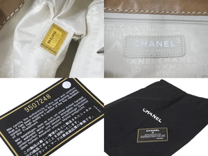 CHANEL シャネル ココマーク チェーンショルダーバッグ 9番台 ワイルドステッチ ラムスキン ベージュ シルバー金具 美品 中古 57808