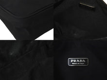 Load image into Gallery viewer, PRADA プラダ アクセサリーポーチ NERO ブラック ナイロン 小物入れ ロゴ プレート MV633 美品 中古 57821