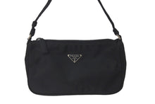 Load image into Gallery viewer, PRADA プラダ アクセサリーポーチ NERO ブラック ナイロン 小物入れ ロゴ プレート MV633 美品 中古 57821