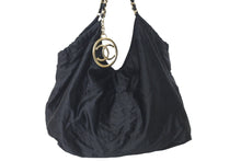 Load image into Gallery viewer, CHANEL シャネル ショルダーバッグ トートバッグ サテン ココマーク チェーンショルダー ゴールド金具 美品 中古 57823