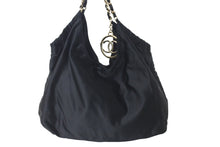 Load image into Gallery viewer, CHANEL シャネル ショルダーバッグ トートバッグ サテン ココマーク チェーンショルダー ゴールド金具 美品 中古 57823