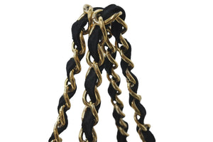 CHANEL シャネル ショルダーバッグ トートバッグ サテン ココマーク チェーンショルダー ゴールド金具 美品 中古 57823