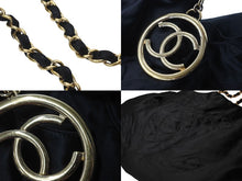 Load image into Gallery viewer, CHANEL シャネル ショルダーバッグ トートバッグ サテン ココマーク チェーンショルダー ゴールド金具 美品 中古 57823