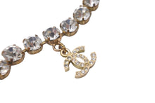 Load image into Gallery viewer, CHANEL シャネル ネックレス チョーカー ヴィンテージ ココマーク 95P刻印 ゴールド ラインストーン GP 美品 中古 57828
