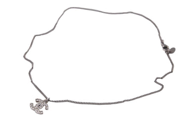 極美品 CHANEL シャネル ネックレス ラインストーン ココマーク 10V刻印 シルバー GP 中古 57833