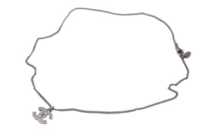 極美品 CHANEL シャネル ネックレス ラインストーン ココマーク 10V刻印 シルバー GP 中古 57833