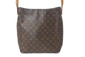 LOUIS VUITTON ルイヴィトン ハンドバッグ ルーピングGM ブラウン M51145 ゴールド金具 中古 57835