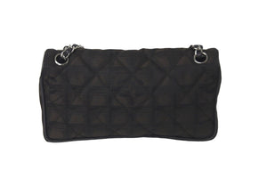 極美品 CHANEL シャネル ニュートラベル チェーンショルダーバッグ 10番台 ブラック ブラウン シルバー金具 中古 57836