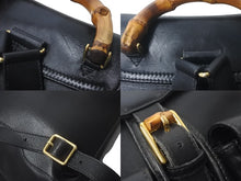 Load image into Gallery viewer, GUCCI グッチ バンブー バッグパック リュック・デイパック 00319980016 ブラックレザー ゴールド金具 美品 中古 57842
