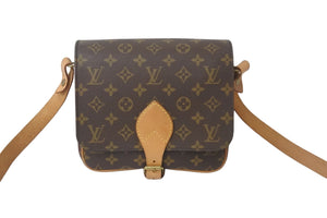 LOUIS VUITTON ルイヴィトン カルトシエールMM ショルダーバッグ M51253 モノグラム ブラウン 良品 中古 57850