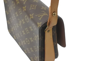 LOUIS VUITTON ルイヴィトン カルトシエールMM ショルダーバッグ M51253 モノグラム ブラウン 良品 中古 57850