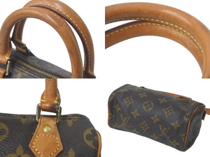 LOUIS VUITTON ルイヴィトン ミニスピーディー ハンドバッグ モノグラム M41534 ブラウン 良品 中古 57852