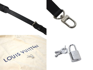 極美品 LOUIS VUITTON ルイヴィトン ボストンバッグ キーポルバンドリエール55 ダミエ グラフィット N41413 ブラック シルバー金具 中古 57857