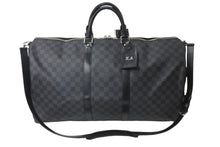 Load image into Gallery viewer, 極美品 LOUIS VUITTON ルイヴィトン ボストンバッグ キーポルバンドリエール55 ダミエ グラフィット N41413 ブラック シルバー金具 中古 57857