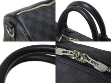 Load image into Gallery viewer, 極美品 LOUIS VUITTON ルイヴィトン ボストンバッグ キーポルバンドリエール55 ダミエ グラフィット N41413 ブラック シルバー金具 中古 57857