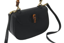 Load image into Gallery viewer, GUCCI グッチ バンブー ２WAY ショルダーバッグ ブラック レザー ハンドバッグ ゴールド金具 鞄 斜め掛け カバン 美品 中古 57868