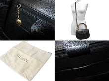 Load image into Gallery viewer, GUCCI グッチ バンブー ２WAY ショルダーバッグ ブラック レザー ハンドバッグ ゴールド金具 鞄 斜め掛け カバン 美品 中古 57868