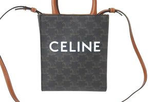 CELINE セリーヌ ショルダーバッグ ミニ バーティカルカバ 194372BZK.04LU ゴールド金具 美品 中古 57869