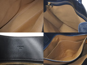 極美品 CELINE セリーヌ トリオンフ バーティカルカバ ラージ ブラック ブラウン ゴールド金具 中古 57877