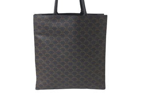 極美品 CELINE セリーヌ トリオンフ バーティカルカバ ラージ ブラック ブラウン ゴールド金具 中古 57877