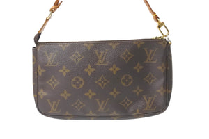 LOUIS VUITTON ルイヴィトン モノグラム ポシェット アクセソワール ブラウン M51980 ハンドバッグ ポーチ 美品 中古 57881
