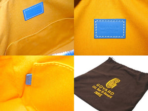 極美品 GOYARD ゴヤール ショルダーバッグ ヨナMM ヘリンボーン柄 ブルー シルバー金具 中古 57893