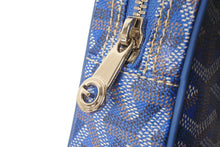 Load image into Gallery viewer, 極美品 GOYARD ゴヤール ショルダーバッグ ヨナMM ヘリンボーン柄 ブルー シルバー金具 中古 57893