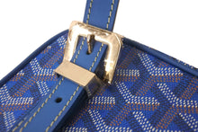 Load image into Gallery viewer, 極美品 GOYARD ゴヤール ショルダーバッグ ヨナMM ヘリンボーン柄 ブルー シルバー金具 中古 57893