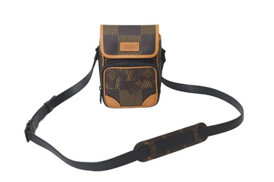 LOUIS VUITTON ルイヴィトン×NIGO ショルダーバッグ アマゾン スリングバッグ N40357 ブラウン ブラック 美品 中古 57895