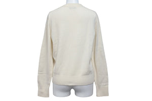 CHANEL シャネル ラパウザ ニット ココマーク ロゴ ホワイト 2019年 カシミヤ P60439K46038 サイズ34 美品 中古 57900