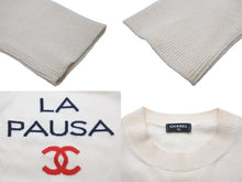 Load image into Gallery viewer, CHANEL シャネル ラパウザ ニット ココマーク ロゴ ホワイト 2019年 カシミヤ P60439K46038 サイズ34 美品 中古 57900