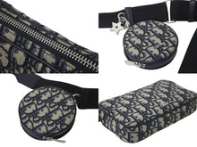 Load image into Gallery viewer, 極美品 Christian Dior クリスチャンディオール オブリーク ショルダーバッグ 29-BO-0271 キャンバス ネイビー 中古 57916