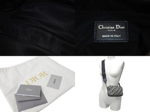 極美品 Christian Dior クリスチャンディオール オブリーク ショルダーバッグ 29-BO-0271 キャンバス ネイビー 中古 57916