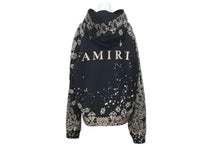Load image into Gallery viewer, 極美品 AMIRI アミリ バンダナ柄 ブリーチ プルオーバーパーカー ブラック サイズ50 17216U00CL 中古 57917