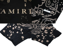 Load image into Gallery viewer, 極美品 AMIRI アミリ バンダナ柄 ブリーチ プルオーバーパーカー ブラック サイズ50 17216U00CL 中古 57917