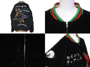 極美品 Saint MXXXXX × Denim Tears セントマイケル×デニムティアーズ スーベニアジャケット SM-S22-0000-059 サイズL 中古 57928