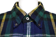 Load image into Gallery viewer, F.C.R.B. エフシーアールビー ロゴ チェックシャツ ネイビー系 FCRB-192073 19AW サイズL 良品 中古 57934