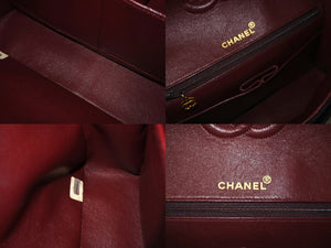 CHANEL シャネル ココマーク チェーンショルダーバッグ Wフラップ マトラッセ 25 1番台 ブラック ゴールド金具 美品 中古 57964