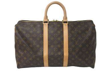 LOUIS VUITTON ルイヴィトン モノグラム キーポル45 ボストンバッグ M41414 ブラウン 美品 中古 58002