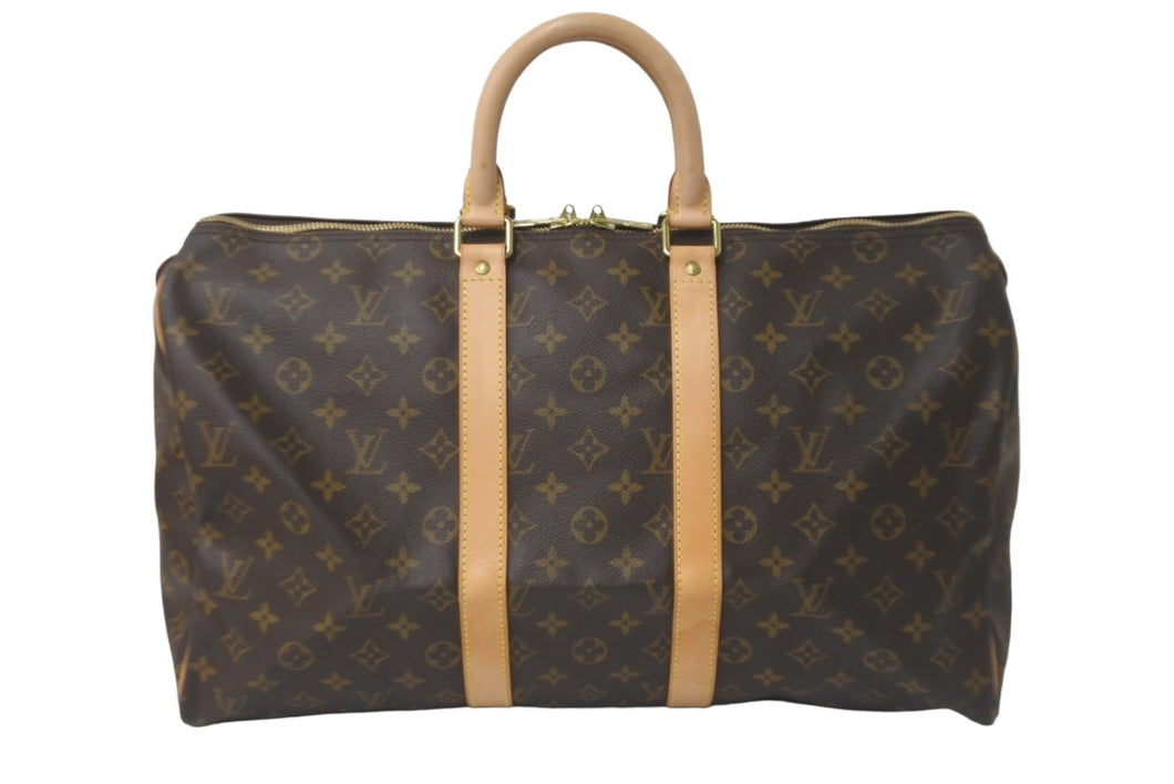 LOUIS VUITTON ルイヴィトン モノグラム キーポル45 ボストンバッグ M41414 ブラウン 美品 中古 58002