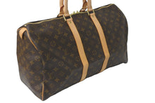 Load image into Gallery viewer, LOUIS VUITTON ルイヴィトン モノグラム キーポル45 ボストンバッグ M41414 ブラウン 美品 中古 58002