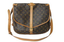 Load image into Gallery viewer, LOUIS VUITTON ルイヴィトン ショルダーバッグ M42254 ソミュール35 モノグラムキャンバス ブラウン ゴールド 美品 中古 57968