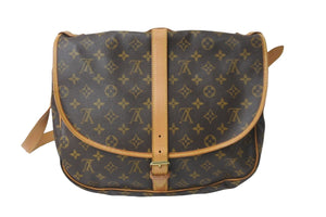 LOUIS VUITTON ルイヴィトン ショルダーバッグ M42254 ソミュール35 モノグラムキャンバス ブラウン ゴールド 美品 中古 57968