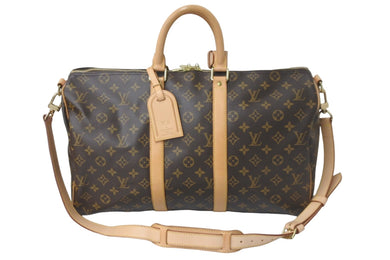 LOUIS VUITTON ルイヴィトン ボストンバッグ M41418 キーポルバンドリエール45 モノグラム ブラウン ゴールド金具 美品 中古 57974