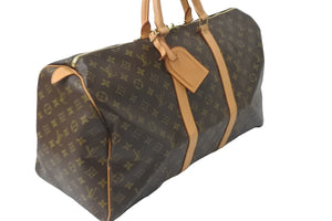 LOUIS VUITTON ルイヴィトン ボストンバッグ キーポル50 モノグラム M41426 ブラウン ゴールド金具 美品 中古 57986